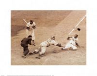 Jackie Robinson stealing Home May 18, 1952 by Nat Fein