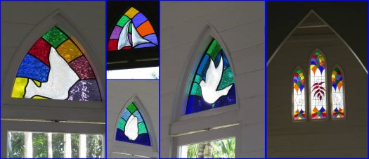 St Mary's by the Sea stained glass windows...Port Douglas.