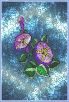 STAINED GLASS FLOWER A21