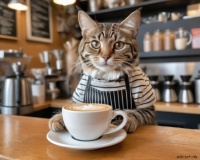 Order Up! One Catte Latte for Maria!