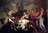 Achilles mourning the death of Patroclus