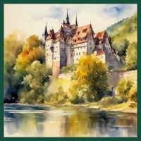 Castle on the River, resizable 9 to 600 pieces