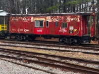 Old Nickel Plate bay window caboose