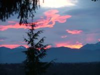 Sunset over the Olympics