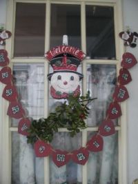 Holly and Santa on Door