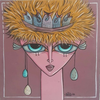 Solve Alexia Bahar Karabenli Yimez Artwork - 'Bird Nest' jigsaw puzzle
