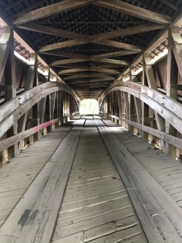 Large Wooden Covered Bridge