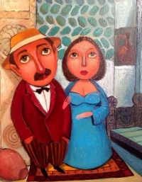 Mikheil Mikaberidze Artwork   -   'Happy Couple'