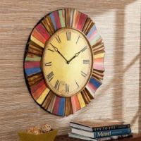 Theme... Timepieces, Colorful Rustic Wall Clock
