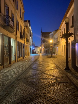 Night Street in Aveiro Portugal