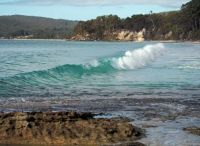 Adventure Bay, Bruny Is., Tasmania where Captain Cook moored the 'Resolution' in 1777.