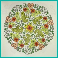 Self-colored drawings. Zelf gekleurde tekeningen.