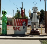 Alien, KFC bucket of chicken, robot....