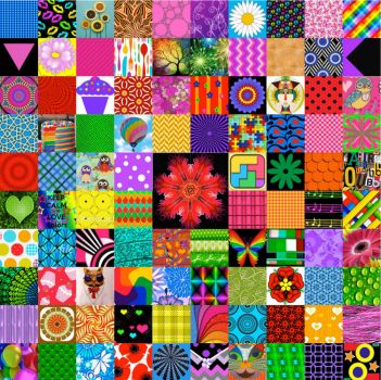 100 Color Tiles - The Complete Puzzle!  (M)