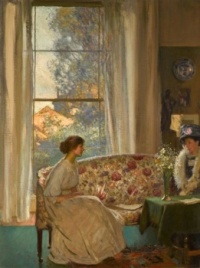 The Visit ~  Sir George Clausen (British,1852-1944)