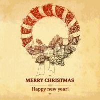 24388209-christmas-vintage-card-with-wreath-on-light-paper-background-monochrome-christma-s-new-year-winter-h