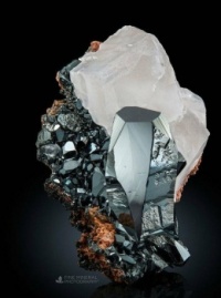 Hematite with white Calcite     South Africa