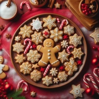 Plate with gingerbread