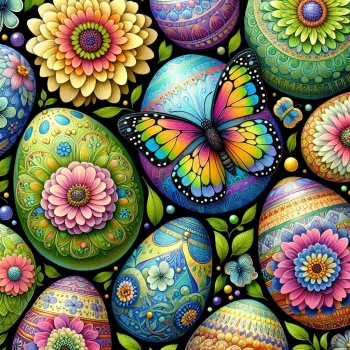 Solve EASTER EGGS 2 jigsaw puzzle online with 289 pieces