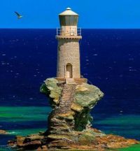 Tourlitis Lighthouse in Greece