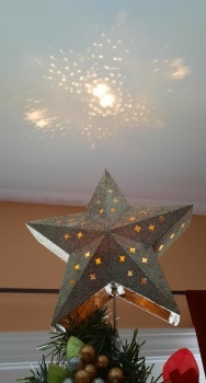Star tree topper with light display