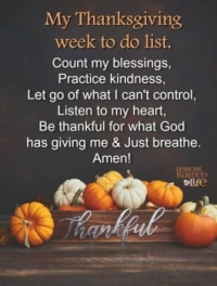 Happy Thanksgiving . . . . .