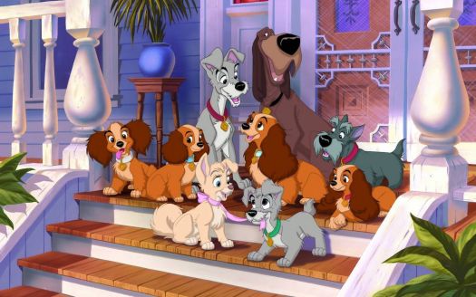 lady and the tramp dogs wallpaper