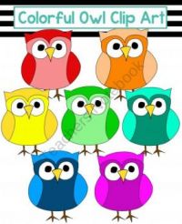 Colorful Owl Clip Art