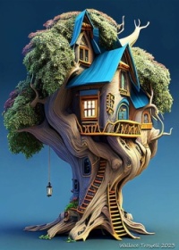 Whimsical Fantasy Tree House by Wallace Trowell