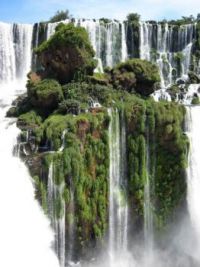 The Waterfall Island at Iguazu Falls