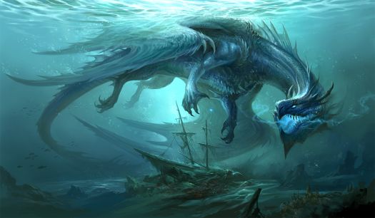 Solve Underwater Dragon jigsaw puzzle online with 198 pieces