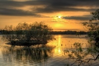 Danish lake sunset