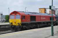 DB Shenker Class 66 No 66118 at Cardiff Central 10/6/13