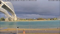 Blue Water Bridge in Sunshine & Clouds, Port Huron, September 28, 2022