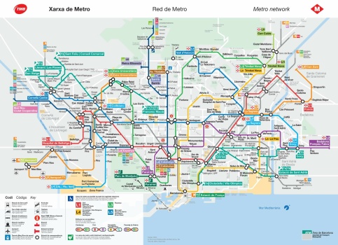 Solve Barcelona Metro Map jigsaw puzzle online with 176 pieces