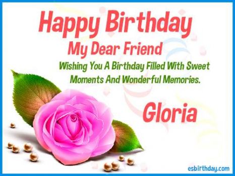 Solve Happy Birthday Gloria jigsaw puzzle online with 48 pieces