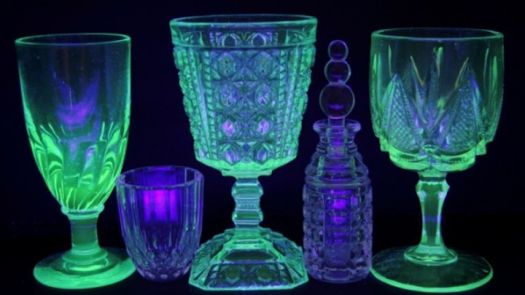 retro glass goblets