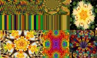 Multi coloured collages