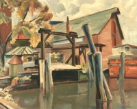 Charles Rosen (American, 1878–1950), Old Ferry Slip (1931)
