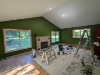 New paint: green room