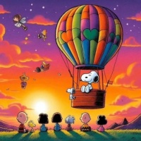 Sunset with Snoopy