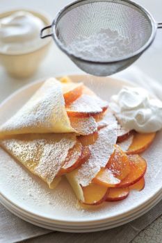 Peaches and Cream Crepes