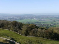 View of Cheltenham Racecourse from Cleeve Hill.
