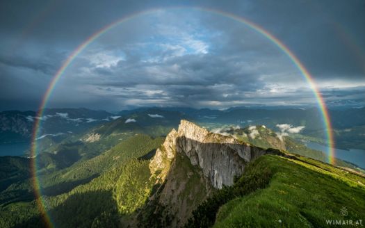 Rainbow over Schafberg, Austria