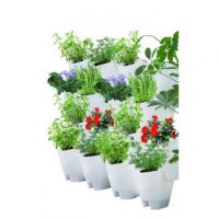 White vertical planter