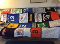 My (king-size) t-shirt rag quilt - almost (half) done