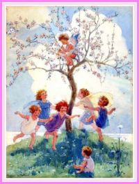 Springtime, Children as Apple Blossom Fairies