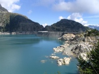 Reservoir and dam in Switzerland
