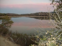 Lake in Calif. at sunset
