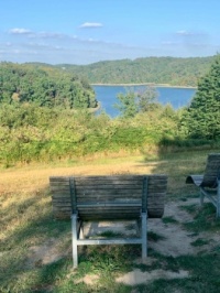 Blick auf die Wahnbachtalsperre